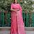 Pink wevon pallu border designer,digital printed dola silk saree with blouse piece