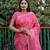 Pink wevon pallu border designer,digital printed dola silk saree with blouse piece