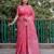 Pink wevon pallu border designer,digital printed dola silk saree with blouse piece