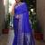 Blue wevon paithani designer,bandhej printed dola silk saree with blouse piece