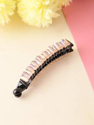 Sequinned banana clutch hairpin 1