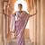 Purple  weaving designer,h p printed foil  viscose silk saree with blouse piece