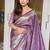 Purple  wevon jari designer banarasi silk saree with blouse piece