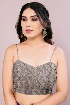 Purple chiffon solid abstract print printed saree with unstitched blouse piece 5