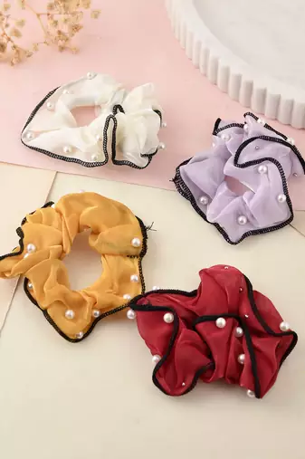 Set of 5 pearl rubberband