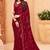 Maroon blooming color,heavy sequance embroidery work  faux georgette saree with blouse piece