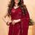 Maroon blooming color,heavy sequance embroidery work  faux georgette saree with blouse piece