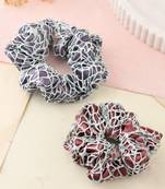 Stain crochet hair rubberband scrunchies(set of 2)
