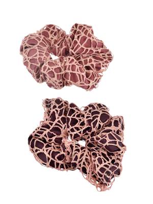 Set of 2 satin crochet scrunchies 2