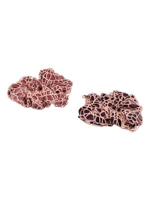 Set of 2 satin crochet scrunchies 3