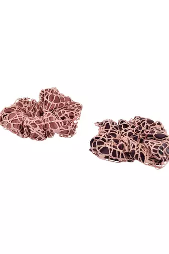 Set of 2 satin crochet scrunchies