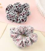 Set of 2 satin crochet scrunchies