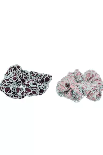 Set of 2 satin crochet scrunchies