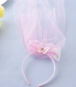 Pink lace hairband for girls