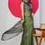 Green chiffon solid abstract print printed saree with unstitched blouse piece