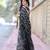 Black sequance embroidery work georgette saree with blouse piece