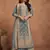 Grey embroidered silk salwar suit