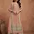 Peach embroidered silk semi stitched salwar suit