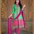 Green Glass Cotton Straight Fit Salwar Suit