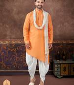 Cross design kurta dhoti set without dupatta