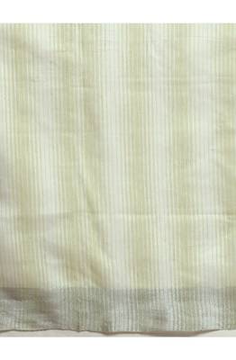 designer green linen blend saree 3