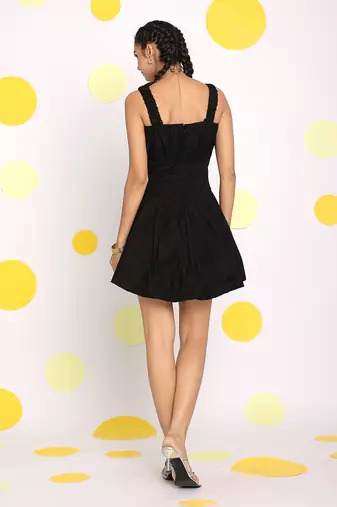 Little black corset fitted short mini dress