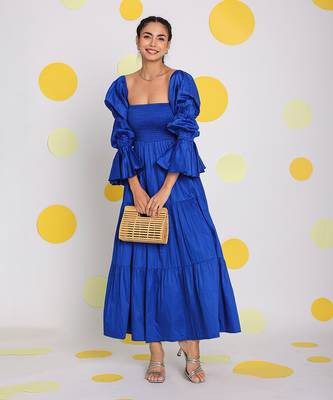 Royal blue 3 way styling summer maxi dress 1