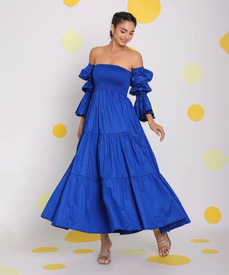 Royal blue 3 way styling summer maxi dress 3