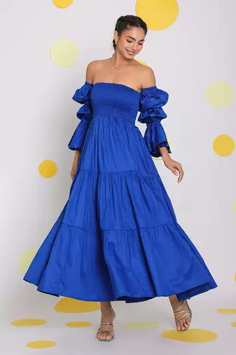 Royal blue 3 way styling summer maxi dress