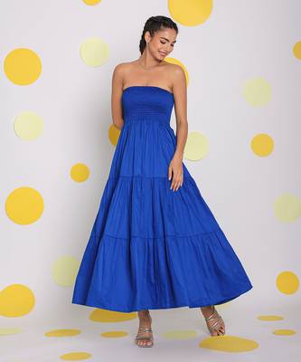 Royal blue 3 way styling summer maxi dress 5