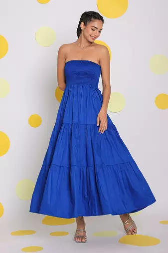 Royal blue 3 way styling summer maxi dress