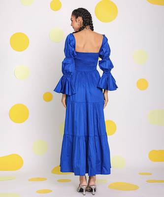 Royal blue 3 way styling summer maxi dress 6