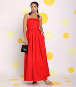 Red tube summer holiday wear long maxi party wear dress