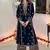 Royal Blue Velvet Embroidered Pakistani Suit with Palazzo (Without Potibag)