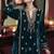 Teal embroidered 9000 velvet semi stitched salwar suit