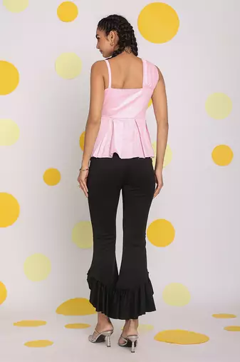 Solid baby pink bust fitted 100% cotton top
