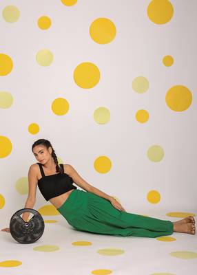 Green corset belt resortwear cotton high waist long skirt 5