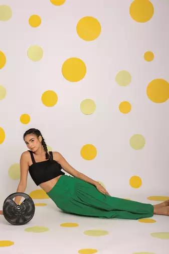 Green corset belt resortwear cotton high waist long skirt