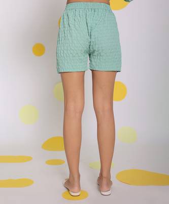 Light green summer relaxed casual shorts 5