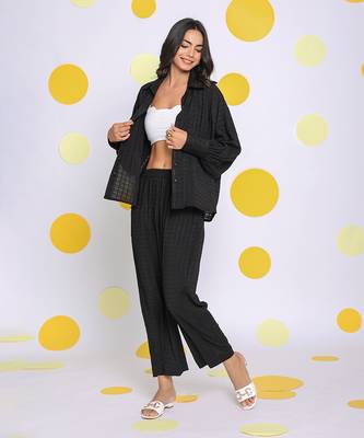 Black summer relaxed wide leg everyday wear pants 3