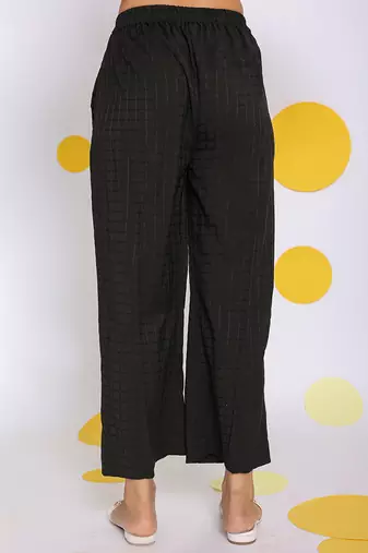 Black summer relaxed wide leg everyday wear pants