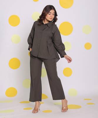 Grey relaxed buttoned summer formal linen pants 3
