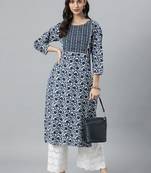 Eskort Creations Sanganeri Floral Printed Kurta 