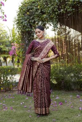 Luxurious Kanjivaram Soft Satin Silk Saree 3