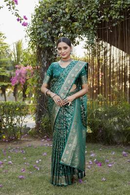Luxurious Kanjivaram Soft Satin Silk Saree 4