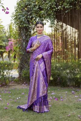 Luxurious Kanjivaram Soft Satin Silk Saree 1