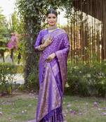 Luxurious Kanjivaram Soft Satin Silk Saree