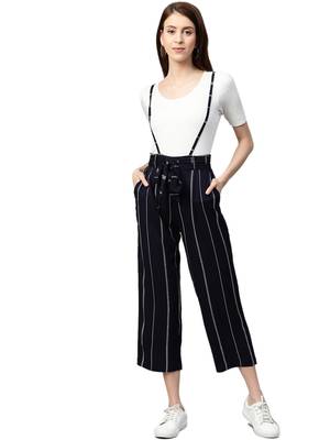  women's stripe printed dungaree 1