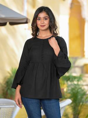  women's/girls cotton slub solid top 1