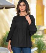 Yash gallery women's/girls cotton slub solid top